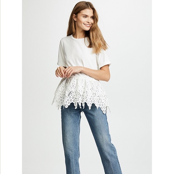 Endless Rose Tops - Endless rose lace peplum tee